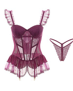 Lace Mesh Tutu Lingerie Set
