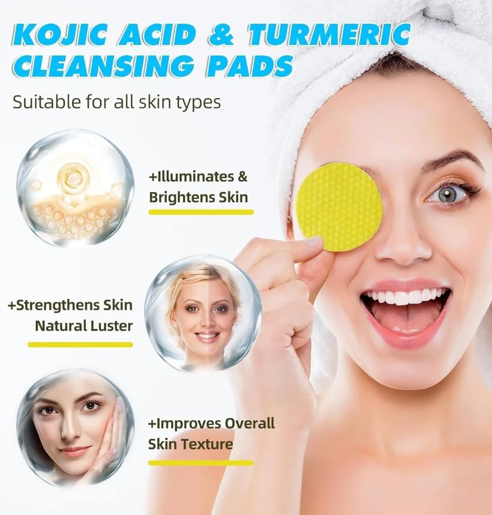 SHAYOXA Kojic Acid And Turmeric Cleansing Pads