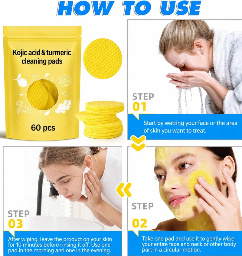 SHAYOXA Kojic Acid And Turmeric Cleansing Pads