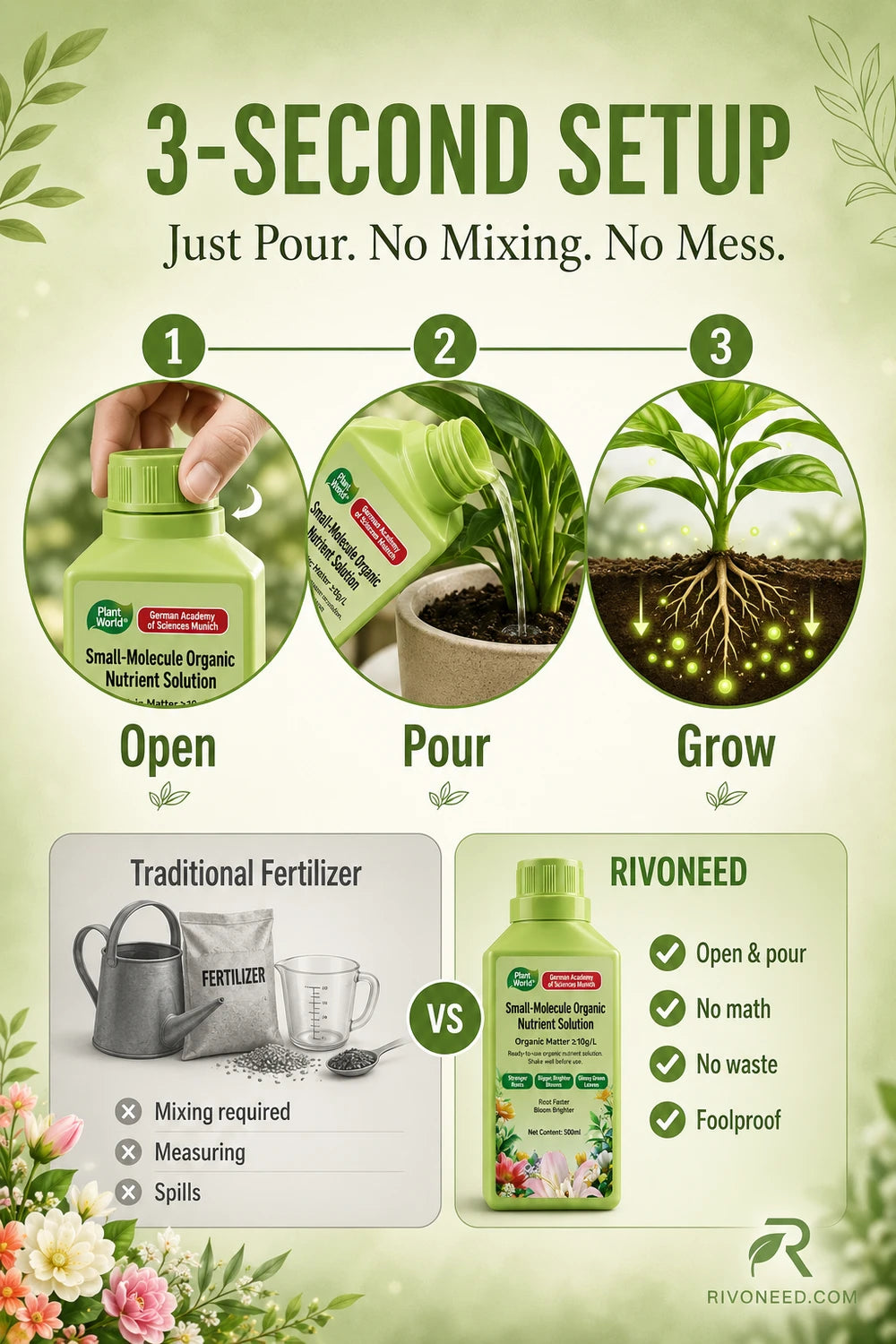 Organic Plant Nutrient Solution for Seedling Care