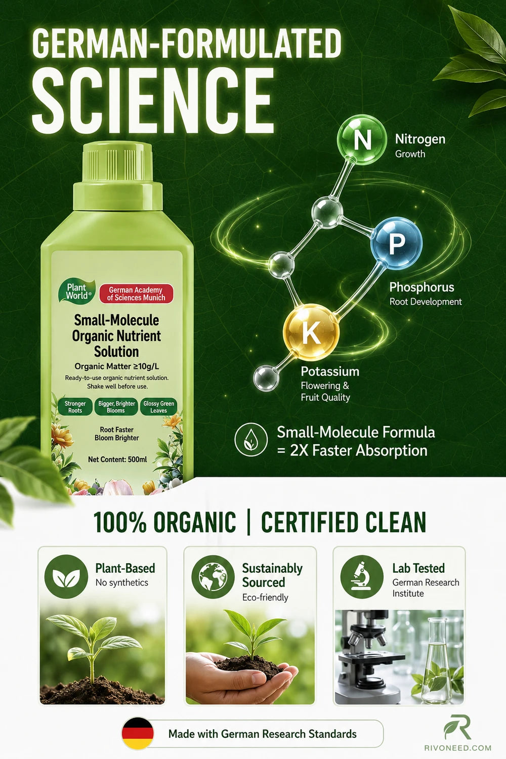 Organic Plant Nutrient Solution for Seedling Care
