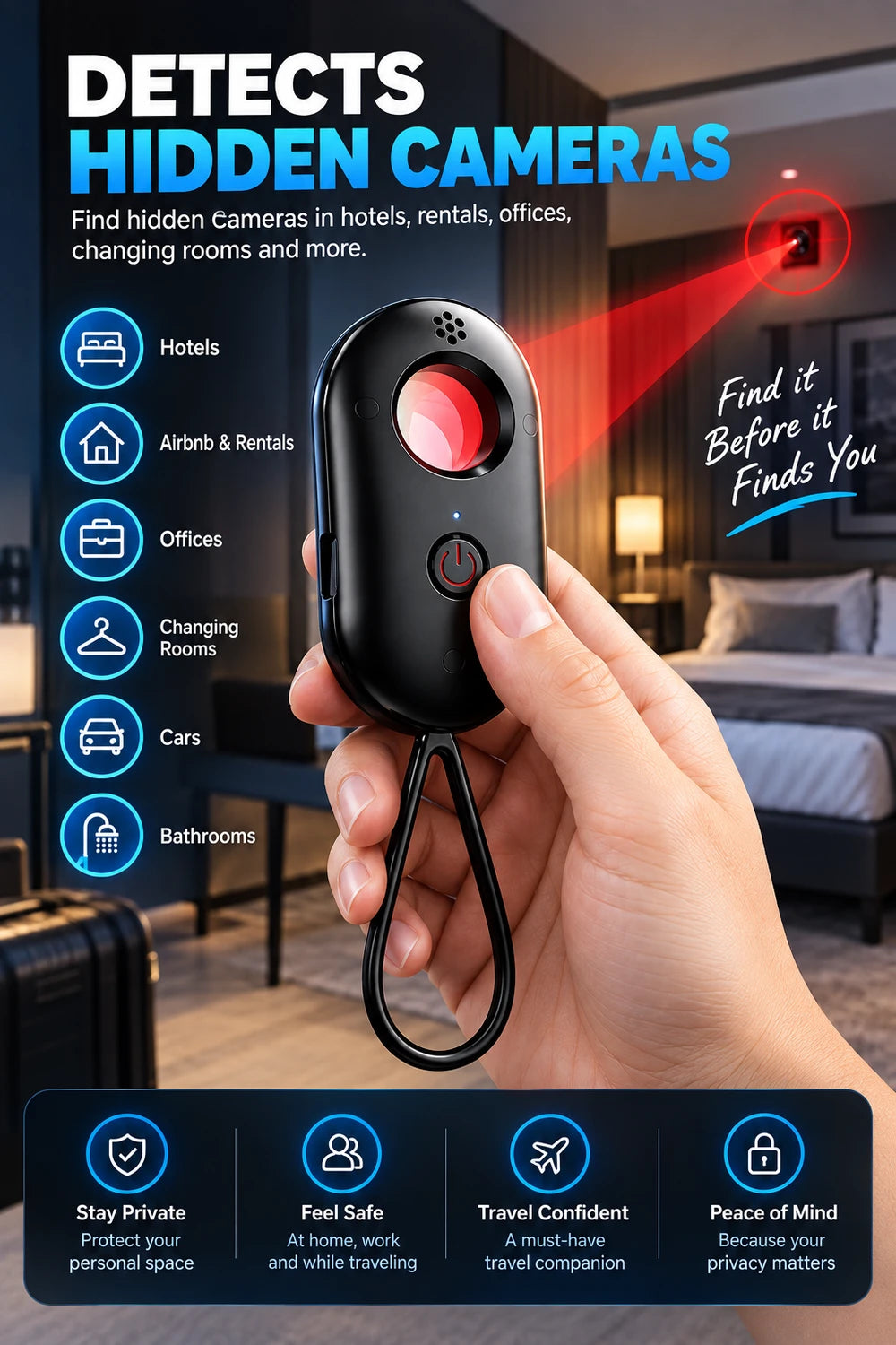 Portable Hidden Camera Detector
