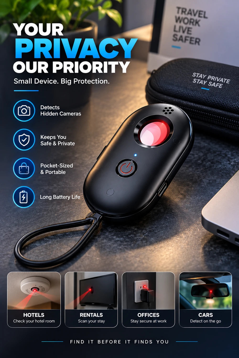 Portable Hidden Camera Detector