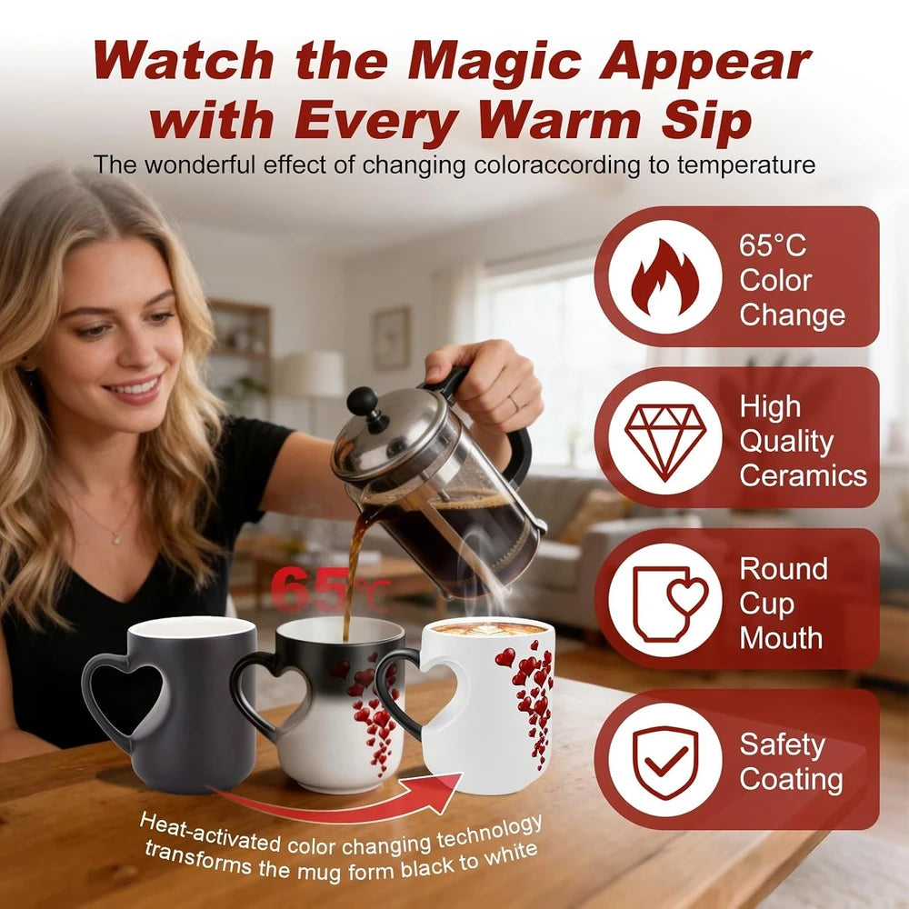 Heart-Shaped Magic Coffee Mug